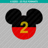 Mickey Mouse 2nd Second Birthday Disney Embroidery Design - 6 Sizes - INSTANT DOWNLOAD 