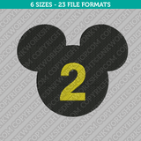 Mickey Mouse 2nd Second Birthday Embroidery Design - 6 Sizes - INSTANT DOWNLOAD 