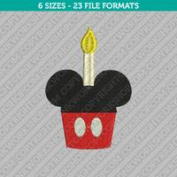 Mickey Mouse Cupcakes Embroidery Design - 6 Sizes - INSTANT DOWNLOAD 