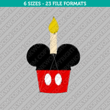 Mickey Mouse Cupcakes Embroidery Design - 6 Sizes - INSTANT DOWNLOAD 