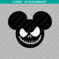 Mickey Mouse Jack Skellington Halloween Embroidery Design - 6 Sizes - INSTANT DOWNLOAD 