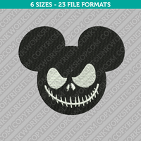 Mickey Mouse Jack Skellington Halloween Embroidery Design - 6 Sizes - INSTANT DOWNLOAD 