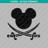 Mickey Mouse Pirate Embroidery Design 