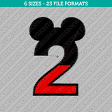 Mickey Mouse Second Birthday Embroidery Design - 6 Sizes - INSTANT DOWNLOAD 