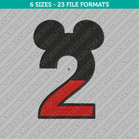 Mickey Mouse Second Birthday Embroidery Design - 6 Sizes - INSTANT DOWNLOAD 