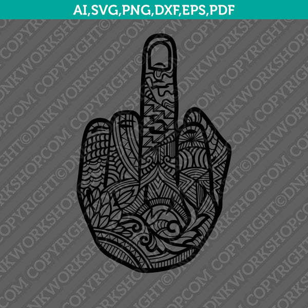 The middle finger hand drawn sign. Vector illustration of fuck you sign.  Stock Vector