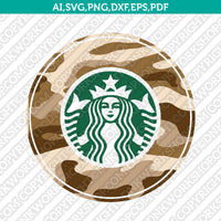 Military Army Marine Seal Hunting Camo Camouflage Starbucks SVG Cup Tumbler Mug Cold Cup Sticker Decal Silhouette Cameo Cricut Cut File Png Eps Dxf
