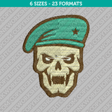 Military Army Skull Embroidery Design