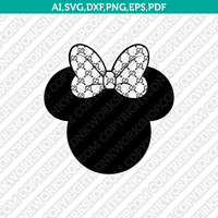 Minnie Mouse Designer Gucci Pattern SVG Sticker Cricut Cut File Clipart Png Eps Dxf Vector