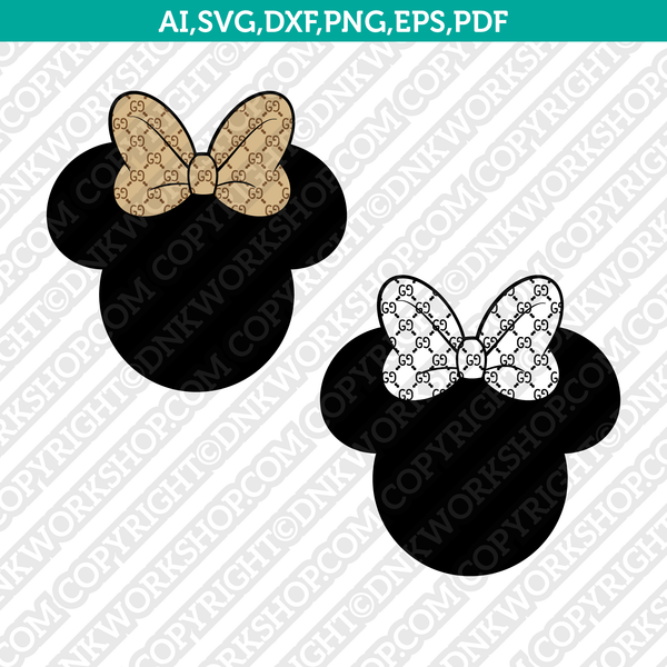 Minnie-Mouse-Designer-Gucci-Pattern-SVG-Sticker-De by DNKgraphic