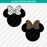 Minnie Mouse Designer LOUIS VUITTON Pattern SVG Sticker Decal Cricut Cut File Clipart Png Eps Dxf Vector