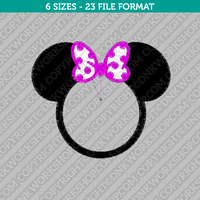 Minnie Mouse Monogram Frame Embroidery Design - 6 Sizes - INSTANT DOWNLOAD