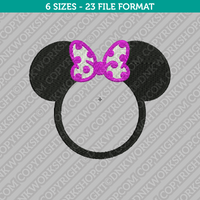 Minnie Mouse Monogram Frame Embroidery Design - 6 Sizes - INSTANT DOWNLOAD