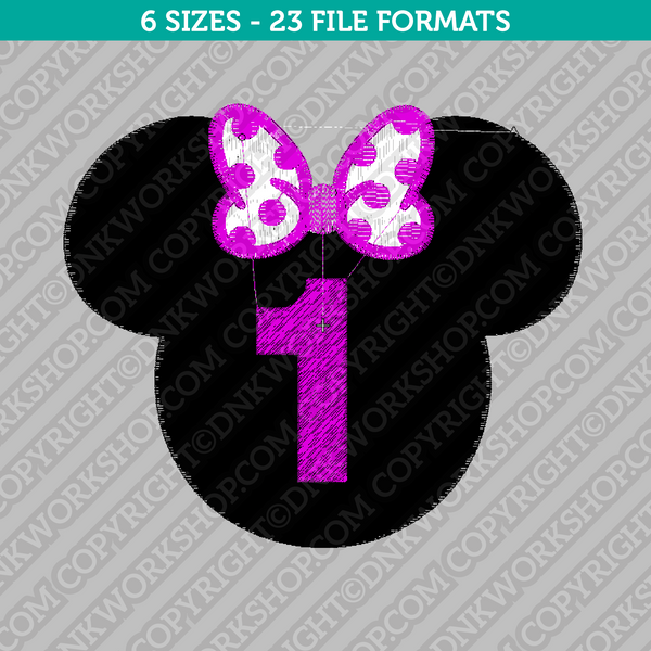 Minnie Mouse sample tarpaulin design for first birthday