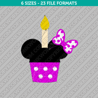 Minnie Mouse Cupcakes Embroidery Design - 6 Sizes - INSTANT DOWNLOAD 