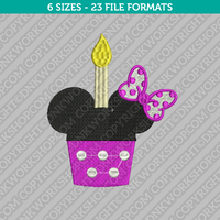 Minnie Mouse Cupcakes Embroidery Design - 6 Sizes - INSTANT DOWNLOAD 