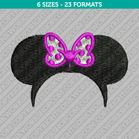 Minnie Mouse Monogram Frame Embroidery Design