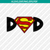 Mom Dad Superman SVG Vector Silhouette Cameo Cricut Cut File  Dxf Eps Clipart Png