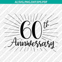 Diamond 60th Wedding Anniversary SVG 60 Diamond Years SVG 
