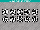 Monogram Frame Numbers Birthday SVG Cut File Cricut Silhouette Cameo Clipart Png Eps Dxf Vector