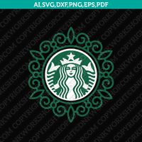 Monogram Outline Mandala Starbucks Cup Decal Tumbler SVG Laser Cut File Cricut Silhouette Cameo Clipart Png Eps Dxf Vector