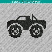 Monster Truck Embroidery Design - 6 Sizes - INSTANT DOWNLOAD