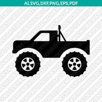 Monster Truck SVG Cricut Cut File Clipart Png Eps Dxf Vector