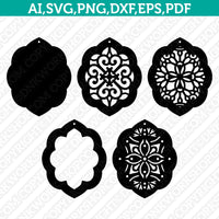 Moroccan-Quatrefoil-Earring-Template-SVG-Silhouette-Cameo-Vector-Cricut-Laser-Cut-File-Png-Eps-Dxf