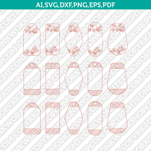 Earring Holder Display Cards Template SVG DXF Cricut Laser Cut File –  DNKWorkshop