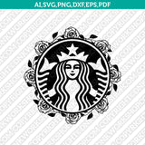 Mothers Day Rose Flower Starbucks SVG Tumbler Mug Cold Cup Sticker Decal Silhouette Cameo Cricut Cut File DXF
