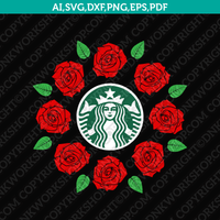 Mothers Day Rose Flower Starbucks Tumbler Mug Cold Cup Decal SVG Laser Cut File Cricut Silhouette Cameo Clipart Png Eps Dxf Vector