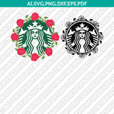Mothers Day Rose Flower Starbucks SVG Tumbler Mug Cold Cup Sticker Decal Silhouette Cameo Cricut Cut File DXF
