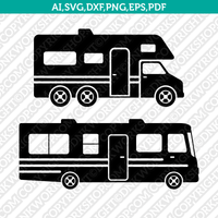 Motorhome RV SVG Cricut Cut File Silhouette Cameo Clipart Png Eps Dxf Vector