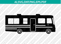 Motorhome RV SVG Cricut Cut File Silhouette Cameo Clipart Png Eps Dxf Vector