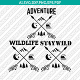 Mountain Nature Hiking Adventure Wild SVG Cricut Cut File Silhouette Cameo Clipart Png Eps Dxf Vector