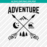 Mountain Nature Hiking Adventure Wild SVG Cricut Cut File Silhouette Cameo Clipart Png Eps Dxf Vector