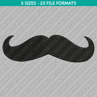 Moustache mustache Embroidery Design - 5 Sizes - INSTANT DOWNLOAD 