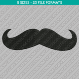 Moustache mustache Embroidery Design - 5 Sizes - INSTANT DOWNLOAD 