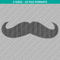 Moustache mustache Embroidery Design - 5 Sizes - INSTANT DOWNLOAD 