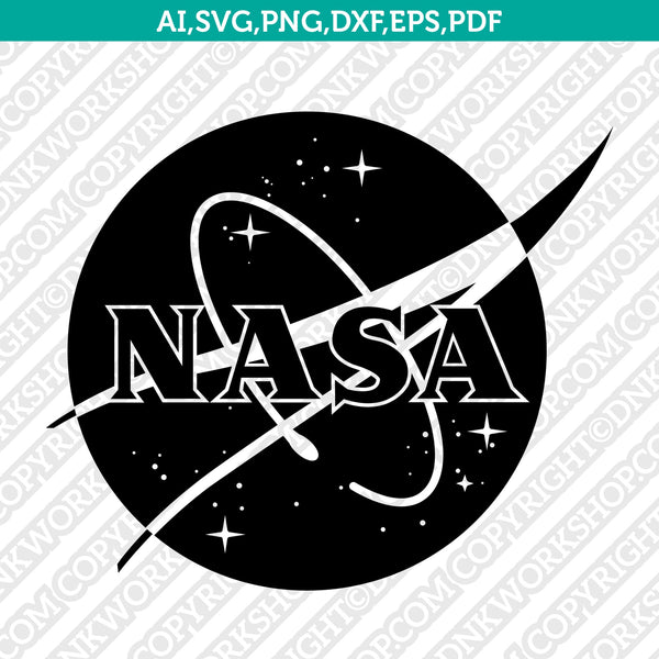 NASA SVG Cut File Cricut Vector Sticker Decal Silhouette Dxf PNG