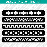 Native-American-Cherokee-Navajo-Apache-Aztec-Leather-Bracelet-Template-SVG-Jewelry-Laser-Cut-File-Cricut