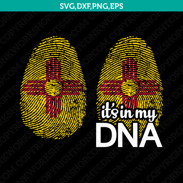 New Mexico Flag It’s In My DNA Fingerprint SVG Silhouette Cameo Cricut Cut File Vector Png Eps Dxf