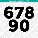 Printable Birthday Numbers SVG Vector Cricut Cut File