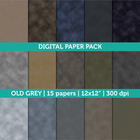 Grey Old Vintage Digital Paper Watercolor Textured 12x12 300 dpi