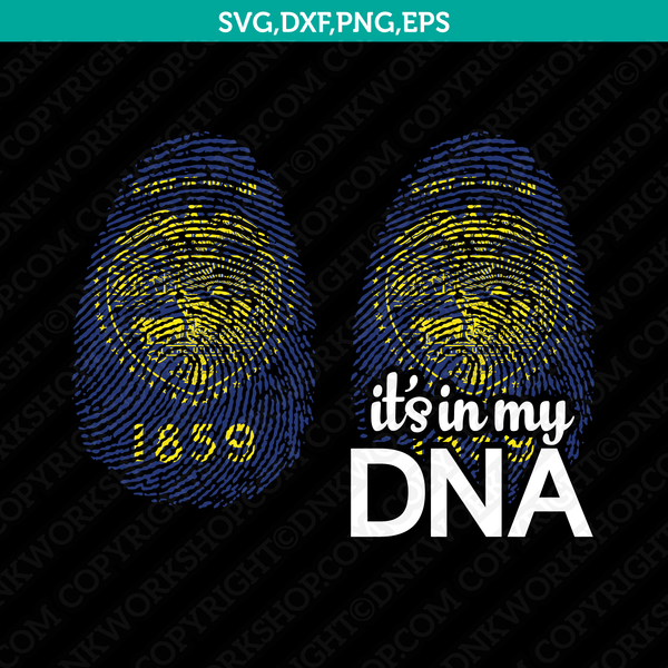 Oregon Flag It’s In My DNA Fingerprint SVG Silhouette Cameo Cricut Cut File Vector Png Eps Dxf