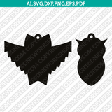 Owl Earring Template Laser Cut File Vector Clipart SVG Png Dxf Pdf Eps
