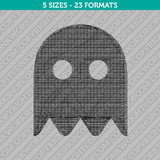 Pacman Ghost Black Embroidery Design