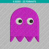 Pacman Ghost Embroidery Design