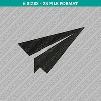 Paper Airplane Embroidery Design - 6 Sizes - INSTANT DOWNLOAD 