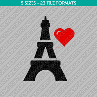 Paris Eiffel Tower Embroidery Design - 5 Sizes - INSTANT DOWNLOAD 